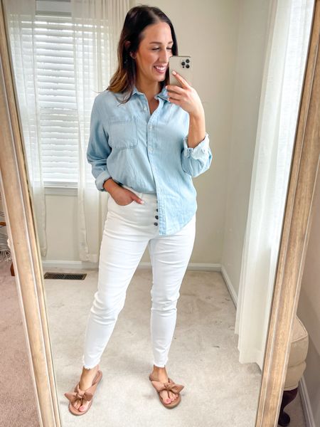Pink lily white skinny jeans. They have a nice stretch to them and are a great go to pair of jeans for the spring and summer! 

Button up, affordable fashion, boutique finds, summer fashion, spring fashion, outfit idea, what to wear, casual style, skinny jeans, white denim, target style, mom style, casual style, preppy, feminine style 



#LTKSeasonal #LTKunder100 #LTKFind