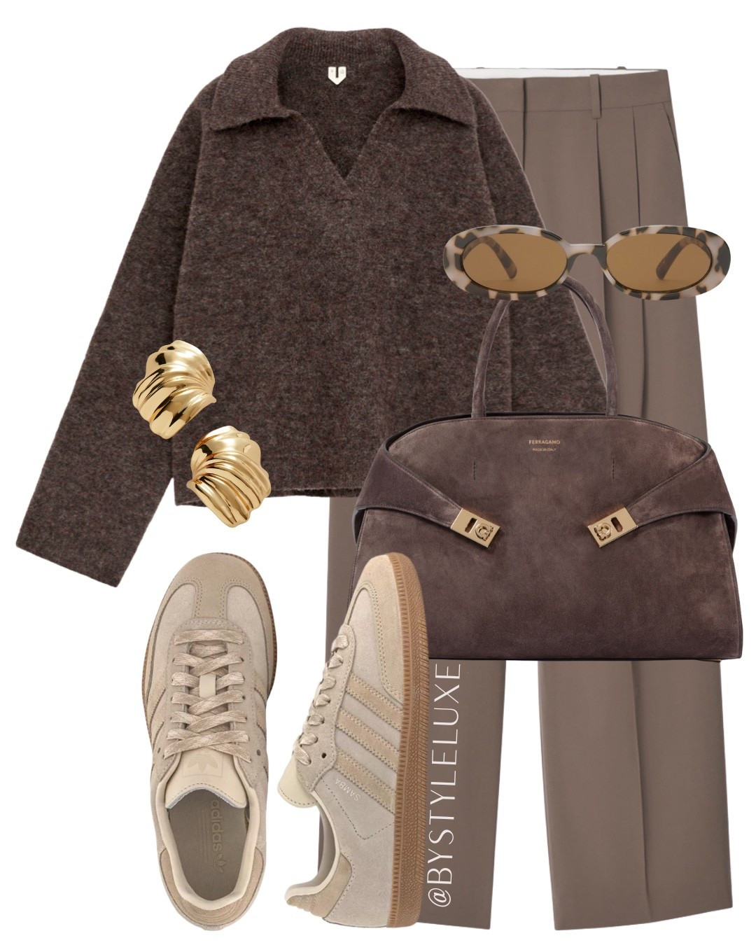 SAMBA STYLING - love this cosy brown jumper styled with taupe trousers and Sambas for a chic Autumn look 

#adidassamba #autumnoutfit #knitwear

#LTKautumn #LTKshoes #LTKstyletip
