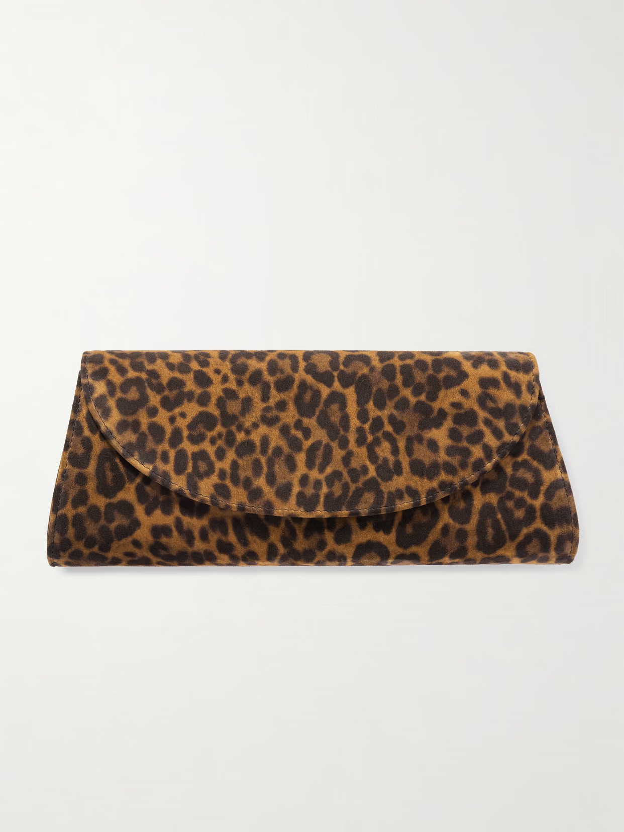 Hunting Season - Opera Leopard-print Suede Clutch - Animal print | NET-A-PORTER (US)