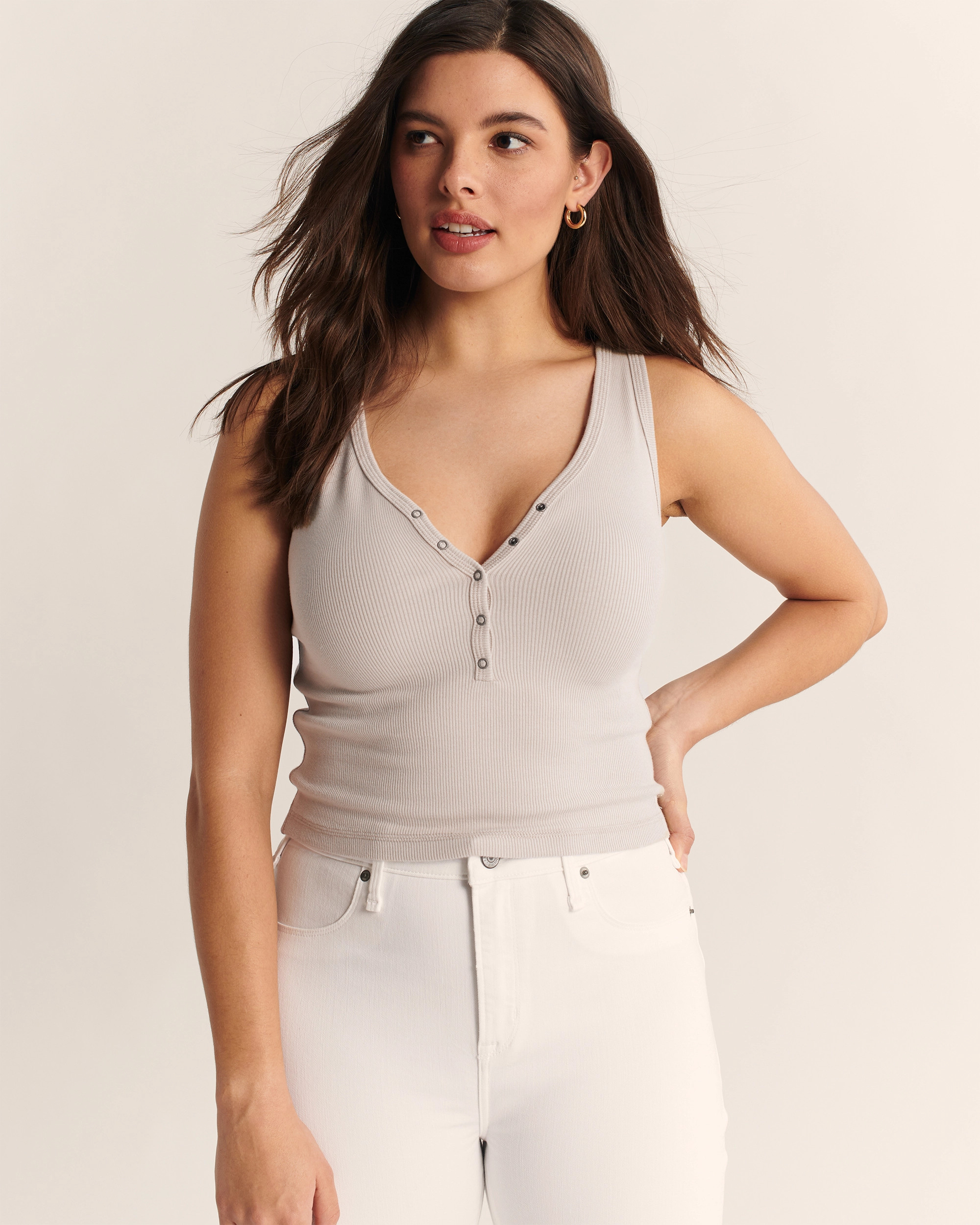 Slim-Fit Henley Tank Top | Abercrombie & Fitch (US)