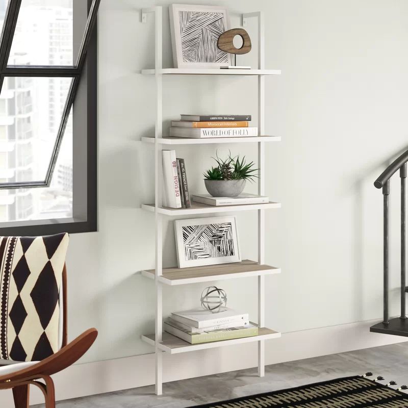 Kanissa 72.5'' H x 24'' W Steel Ladder Bookcase | Wayfair North America