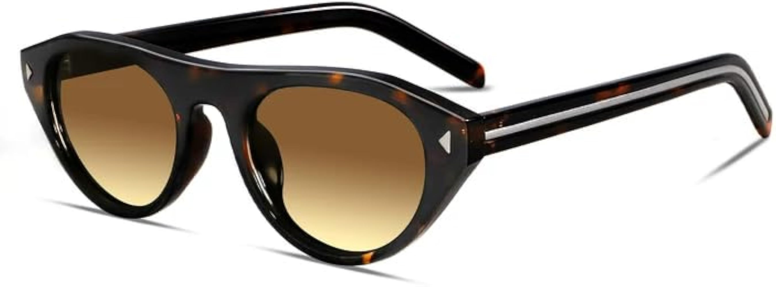 GUVIVI Retro kleine ovale Sonnenbrille f\u00fcr Frauen M\u00e4nner trendy chic Katzenauge schmale... | Amazon (DE)