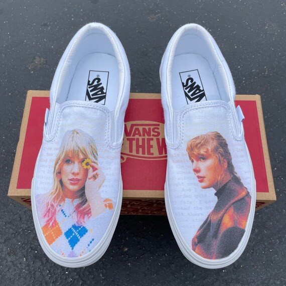 Taylor Swift Folklore Lover - Custom Slip On Vans | Etsy (US)