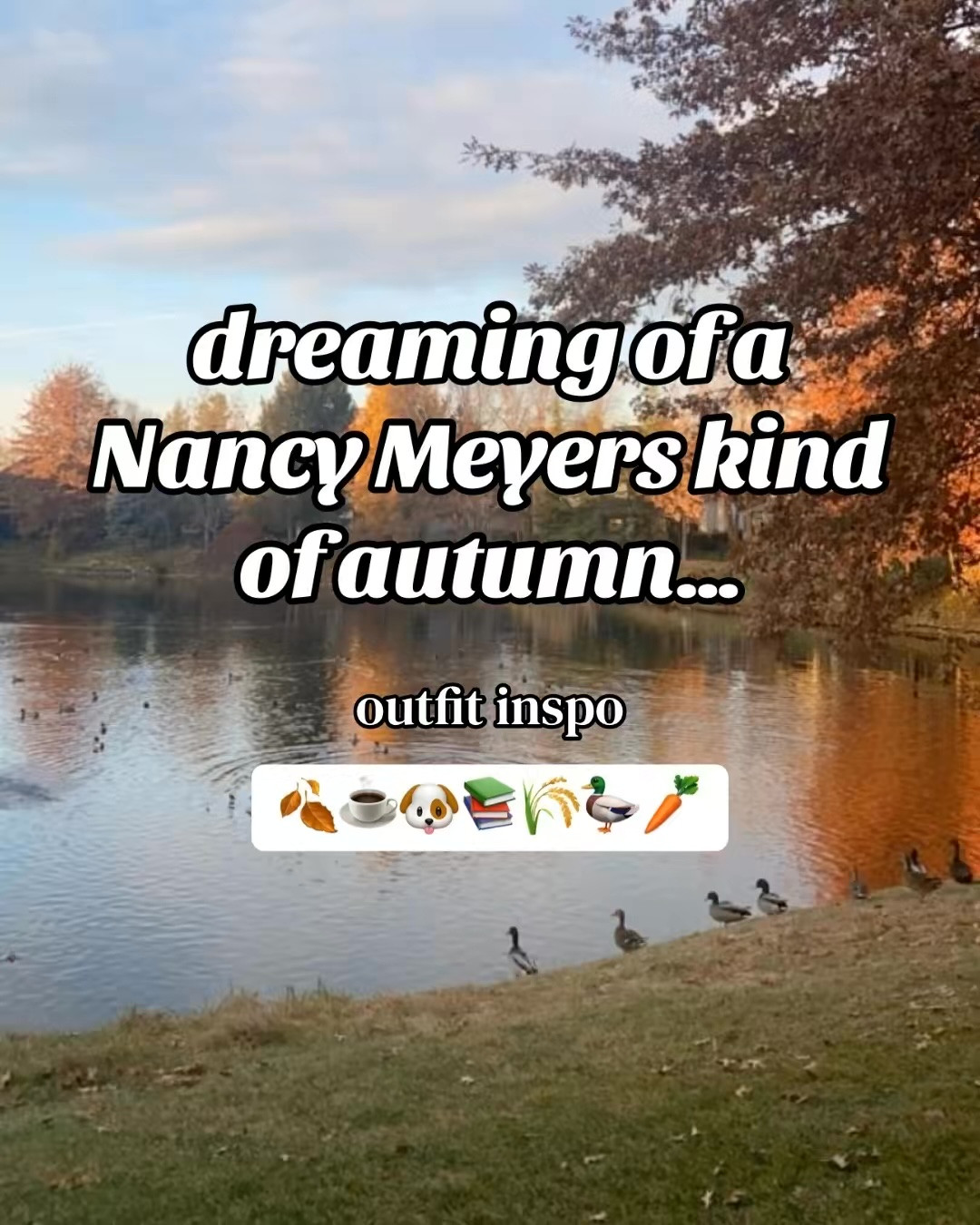 nancy meyers fall aesthetic 🍂☕️🦆🐶