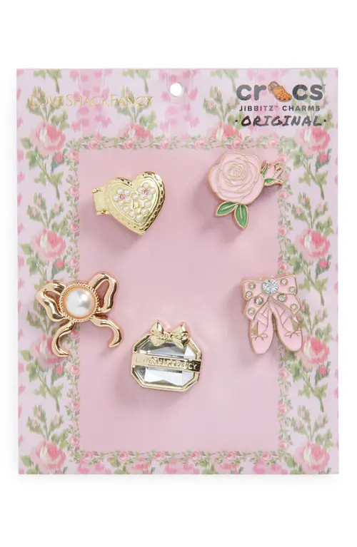 CROCS x LoveShackFancy 5-Pack Jibbitz Shoe Charms in Pink Multi at Nordstrom | Nordstrom