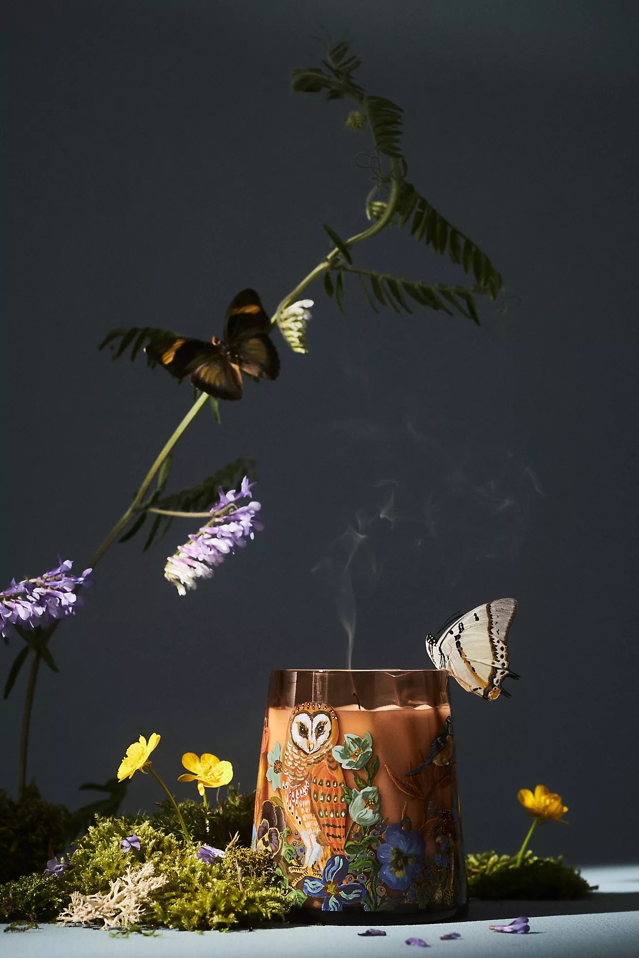 Nathalie Lete Orchid & Amber Floral Fresh Glass Jar Candle | Anthropologie (US)