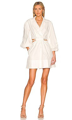 Bardot Arden Mini Poplin Dress in Orchid White from Revolve.com | Revolve Clothing (Global)