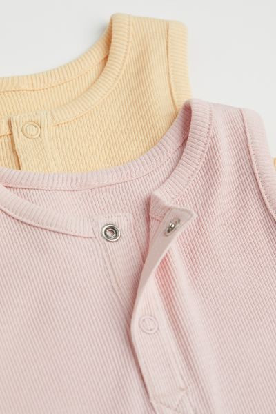 2-pack Sleeveless Cotton Romper Suits | H&M (US + CA)
