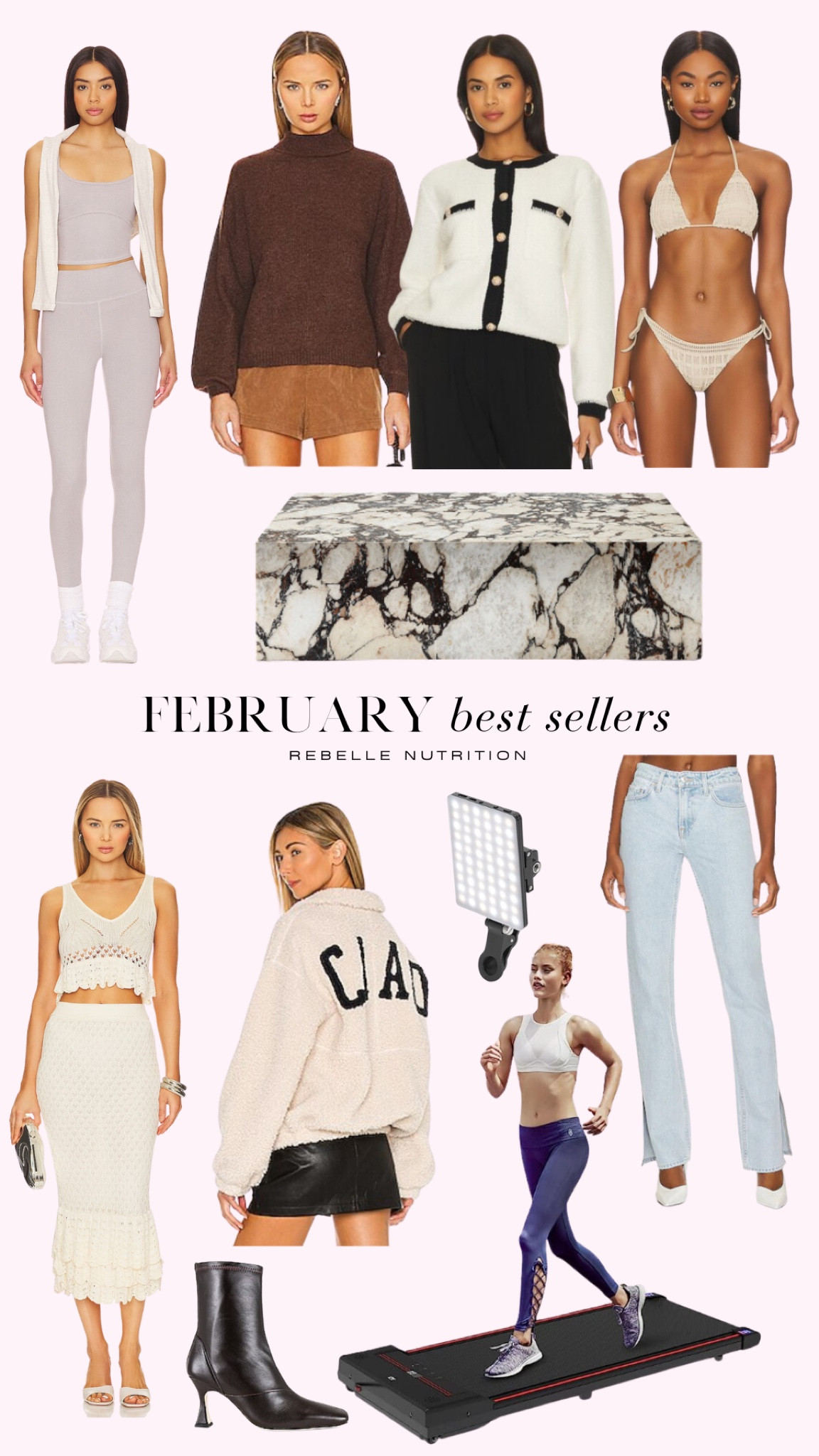 My February best sellers! You loved my work essentials like my walking pad and my Alix Earle light, as well as my new coffee table, athleisure, sweaters, black boots and more! 

Walking pad, desk walking pad, Alix Earle light, iPhone light, clip on light, split hem jeans, GRLFRND jeans, light wash jeans, pullover, crochet set, knit set, black boots, ankle boots, black booties, workout set, bikini set, neutral bikini, pullover sweater, button up sweater, color block sweater, spring sweater, wfh set, athleisure 

#LTKshoecrush #LTKhome #LTKfitness