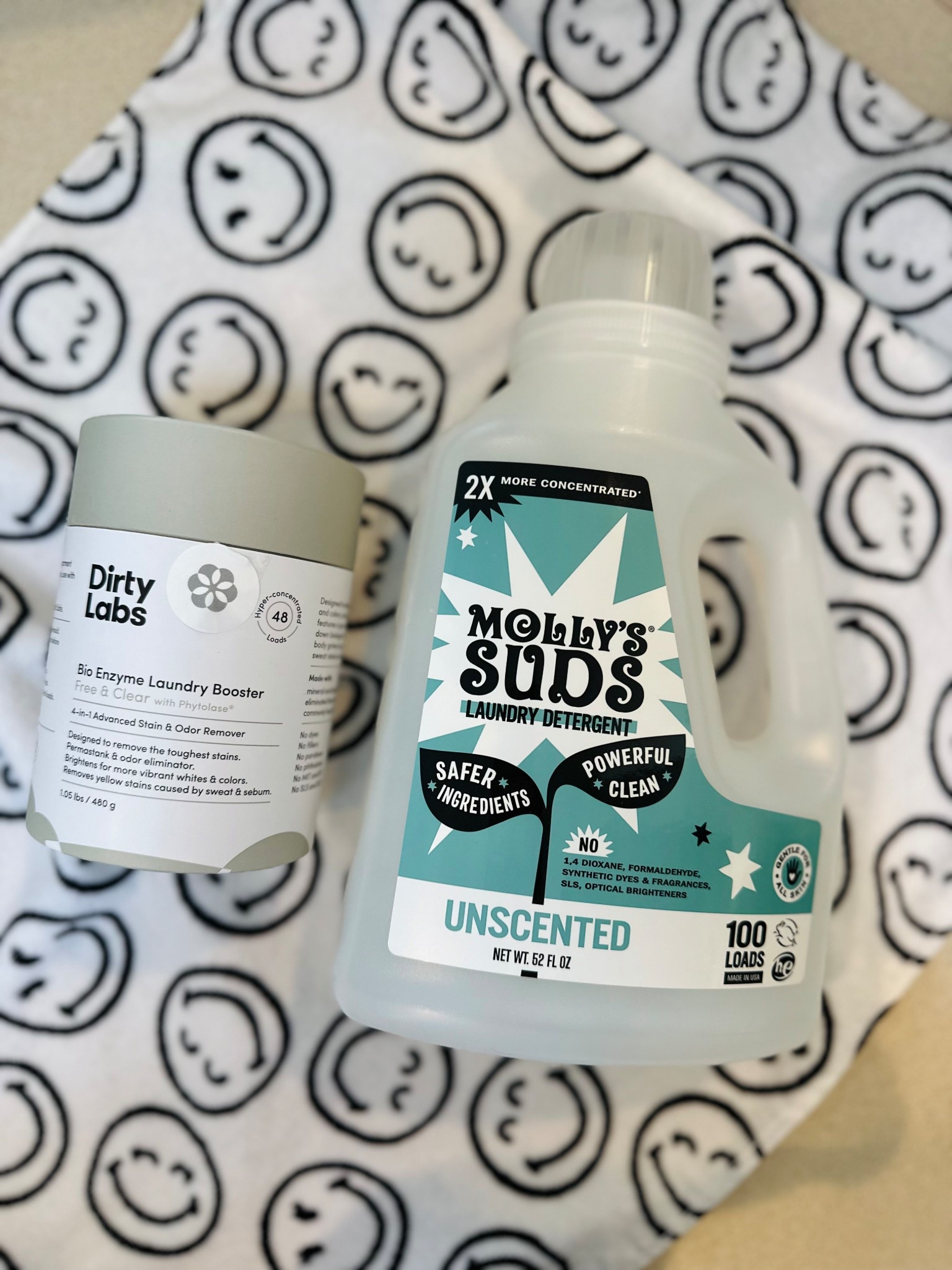 …my other laundry day essentials! I gave up Tide a long time ago, and I’m never going back! Conventional scented laundry detergent just does me in these days…plus, it disrupts your hormones. 😷😬 Molly’s Suds is a great non-toxic laundry detergent that really WORKS! They have scented versions, too, but the unscented just leaves our clothes smelling FRESH! Love this Dirty Labs laundry booster for brightening and odor removing, too. Perfect for work clothes, bedding, and towels. 🧼 🧺 🩵🩵🩵

#LTKPets #LTKHome #LTKFamily