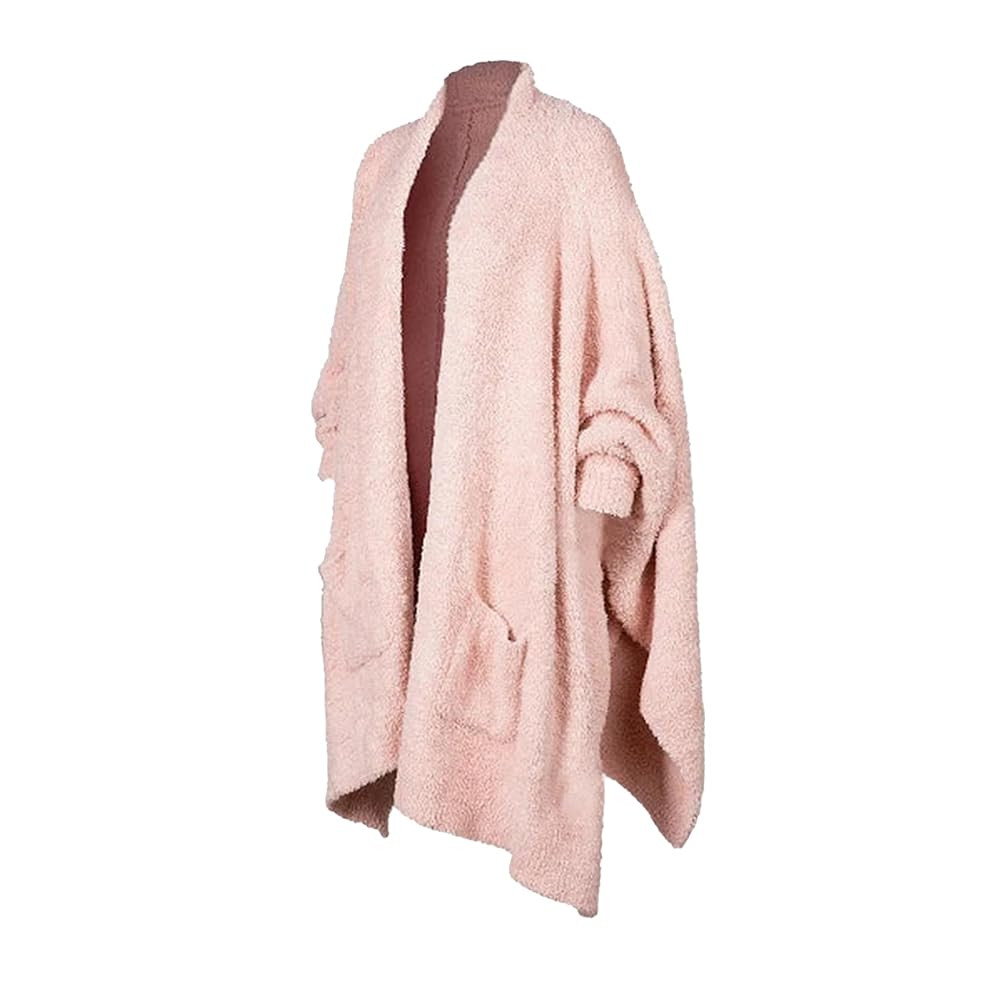 Wearable Blanket Sherpa Poncho Unique Office Work Warm Cozy Shawl TV Throw Blankets, Plush Cape W... | Amazon (US)