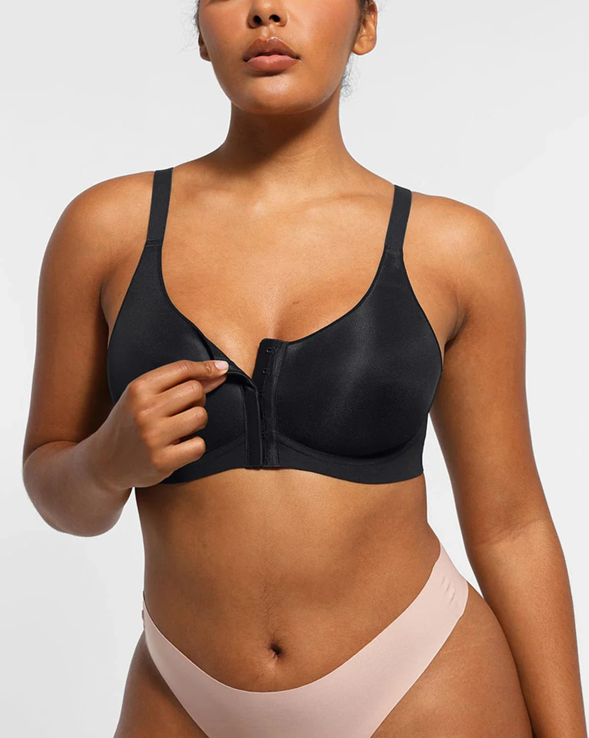 Bare Essentials™ Cream Touch™ Wireless Front-Hook Back Smooth Bra | Shapellx Affiliate Program