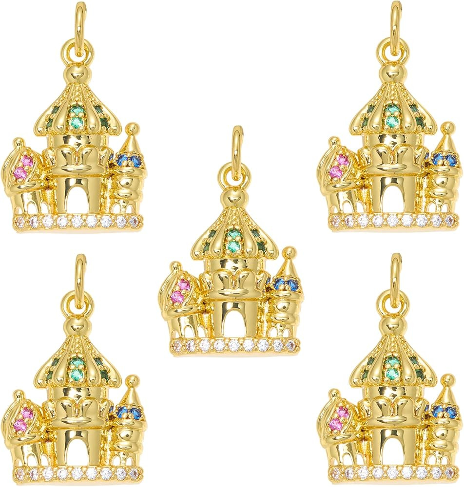 Gold Charms for Jewelry Making Real 18K Gold Plated Crystal Charms Brass Charm for Earring Bracel... | Amazon (CA)