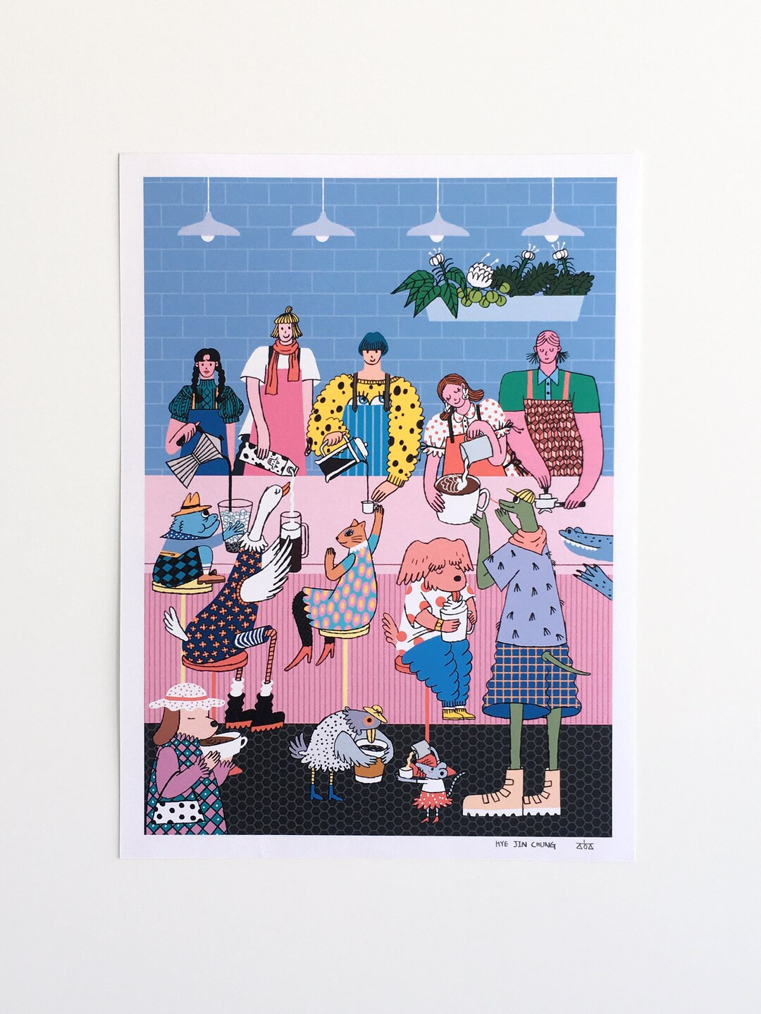 Animal Cafe Print - Etsy | Etsy (US)