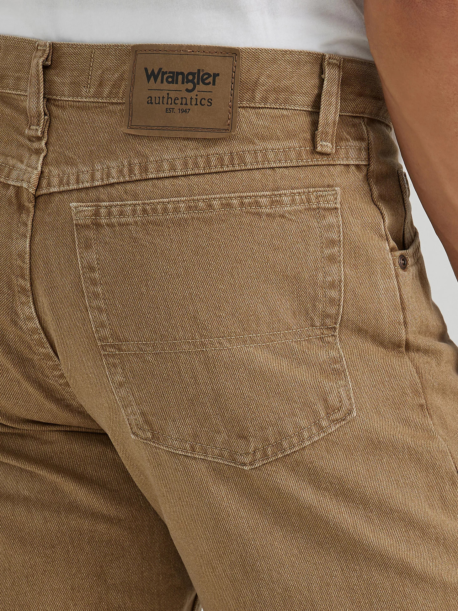 Men's Wrangler Authentics® Regular Fit Cotton Jean in Khaki | Wrangler