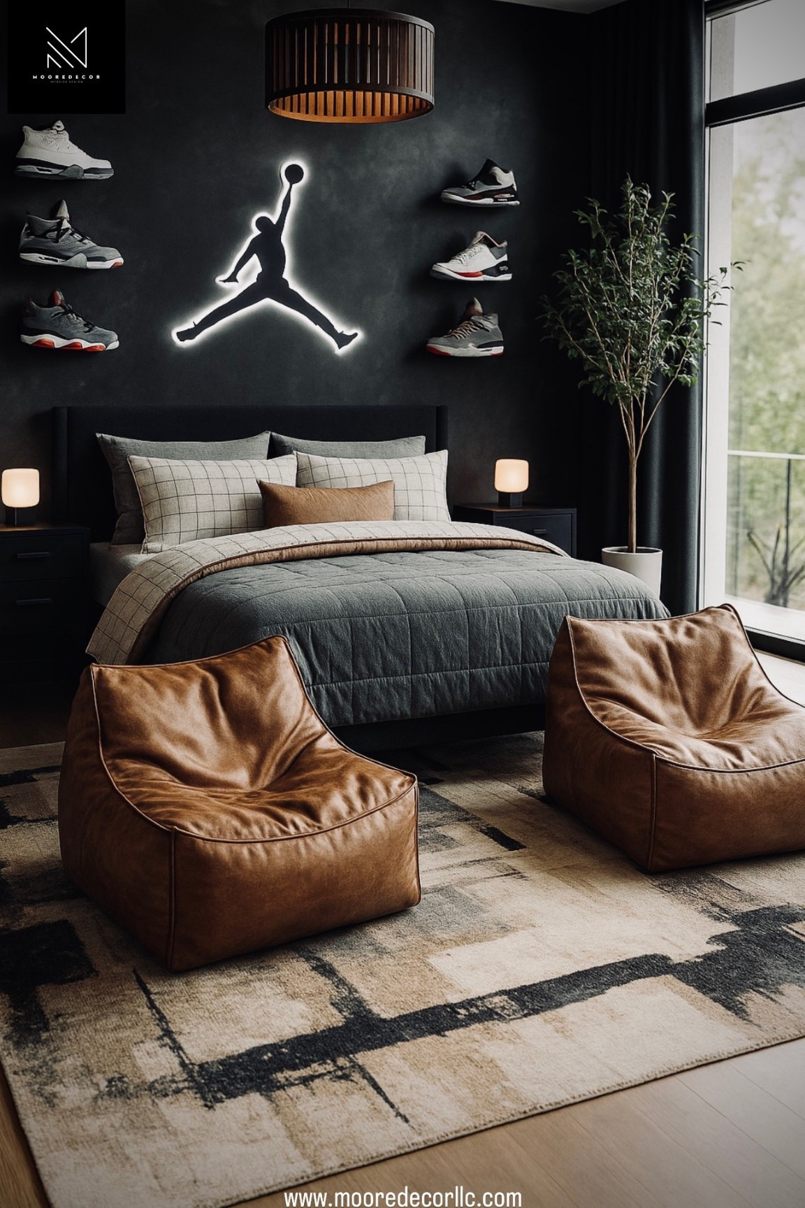 If your teen is obsessed with sneakers and still wants something grown up and modern, this one’s for you! I kept the vibe moody, layered, and functional with cozy textures, bold neutrals, and floating sneaker shelves that make the wall pop. Every piece was chosen with comfort and style in mind!
 #LTKHome #LTKStyling #mooredecorllc #teenroomdesign #sneakerstyle #modernbedroomgoals


#LTKStyleTip #LTKHome