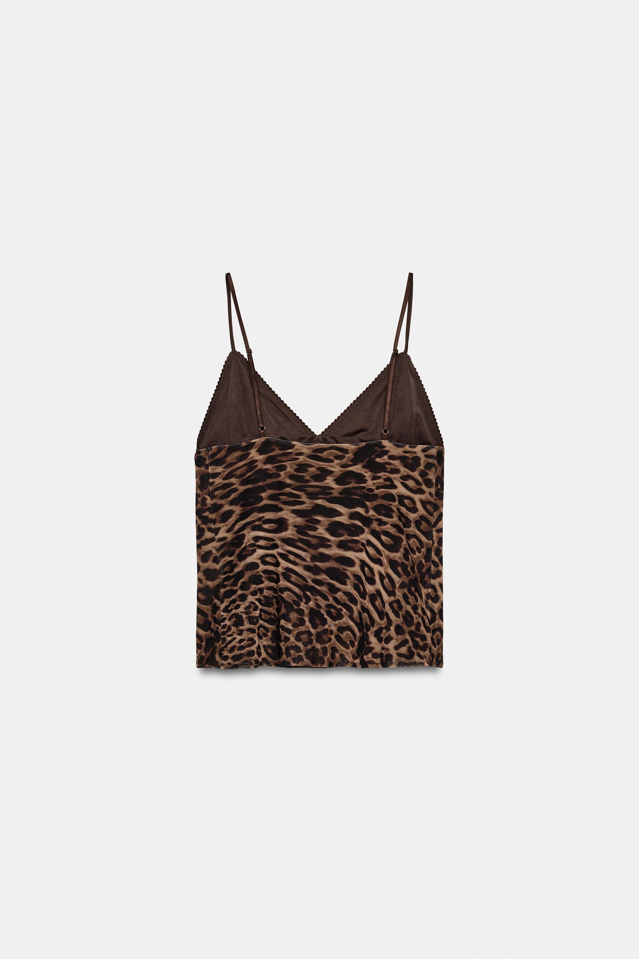 ANIMAL PRINT TULLE TOP | Zara UK