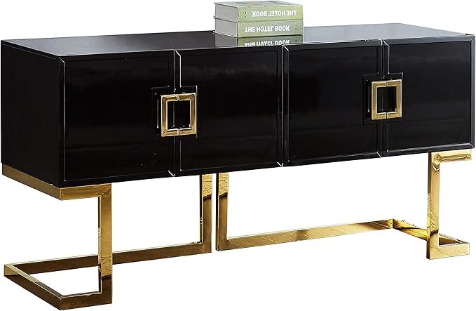 Meridian Furniture Beth Collection Modern | Contemporary Sideboard Buffet, Rich Gold Stainless St... | Amazon (US)