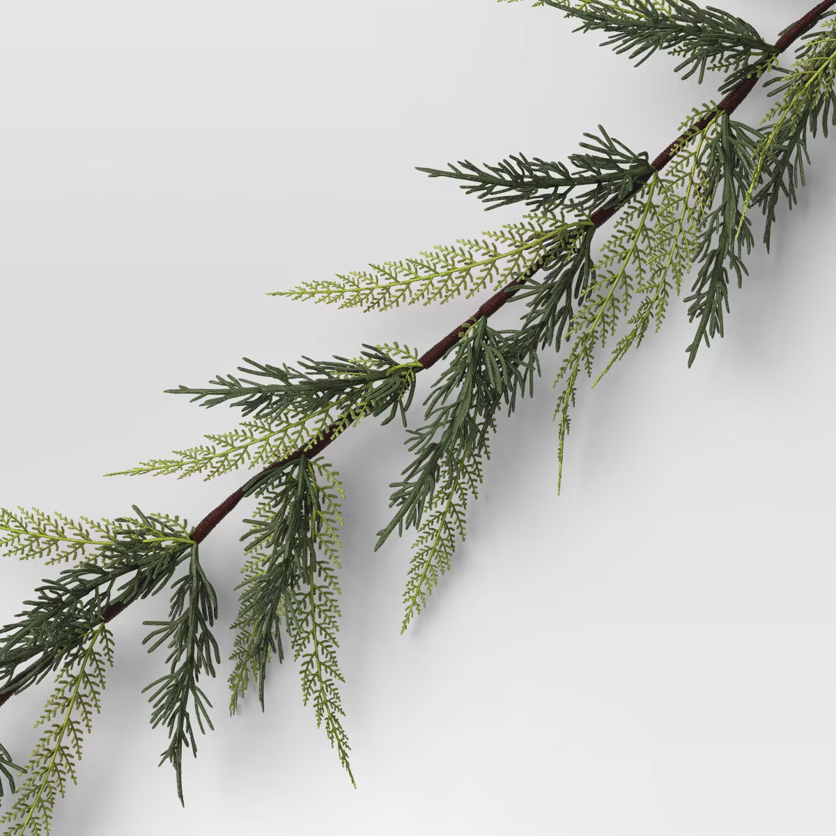 6' Cedar Christmas Artificial Garland with Red Velvet Bows - Wondershop™ | Target