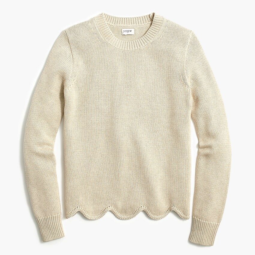 Scallop hem sweater | J.Crew Factory