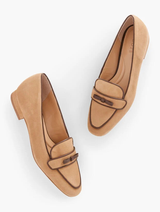 Jane Bow Loafers - Suede | Talbots