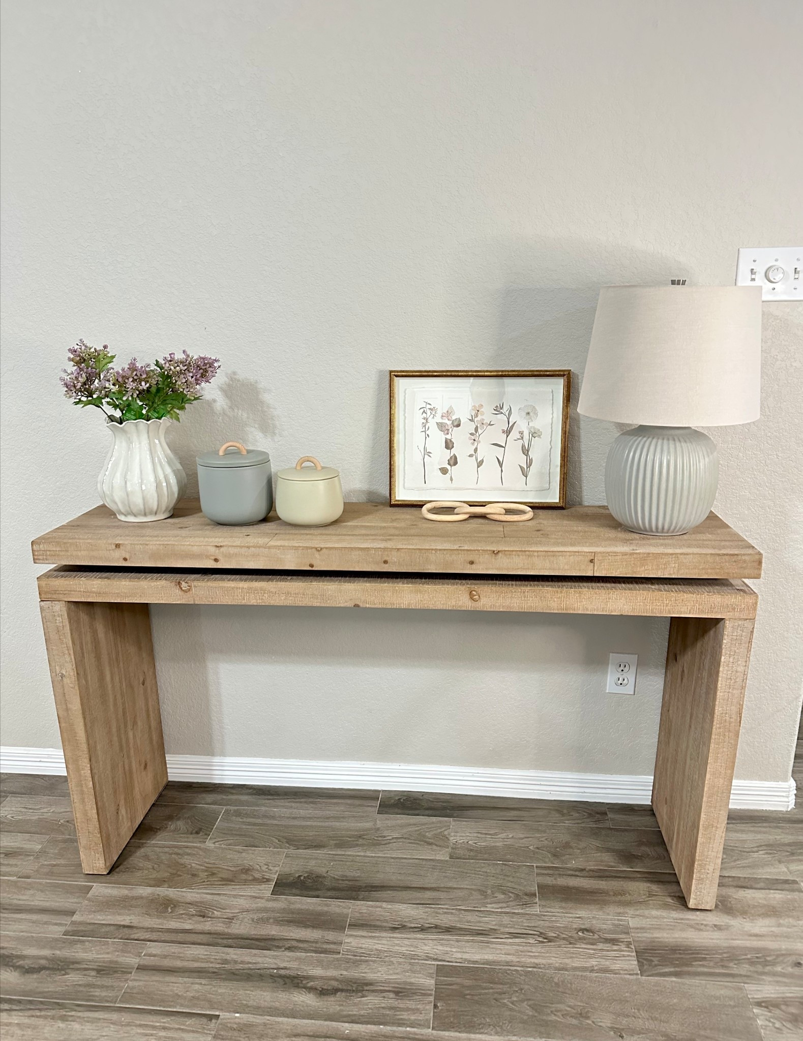 Beautiful natural wood tone console table! 


#LTKBeauty #LTKHome #LTKmomlife