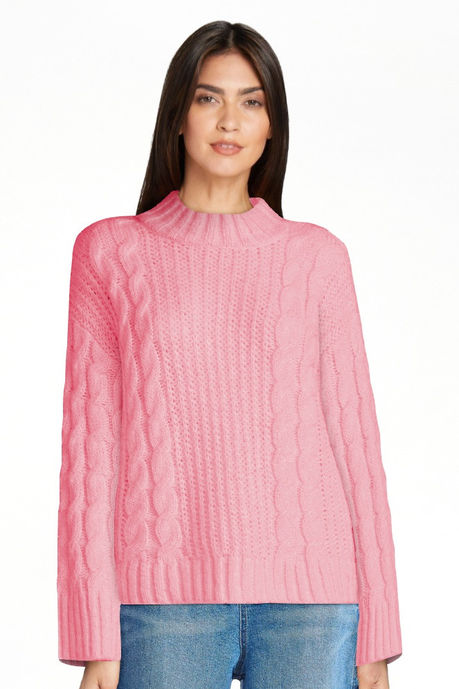 Scoop Women’s Oversized Cable Knit Sweater, Midweight, Size XS-XXL | Walmart (US)