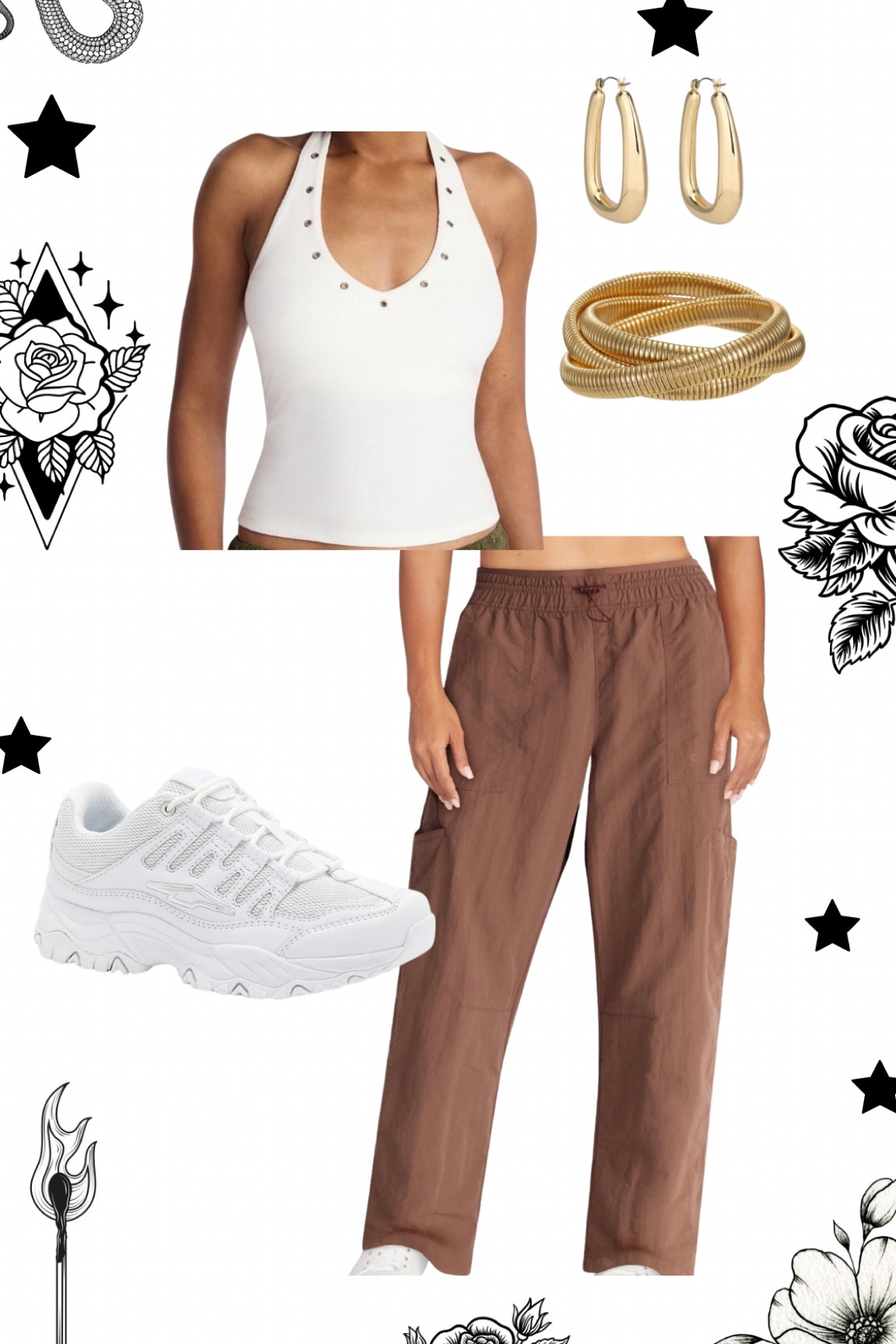 Walmart summer fashion cargo pants and halter top 

#LTKootd #LTKgrwm #LTKMidsize