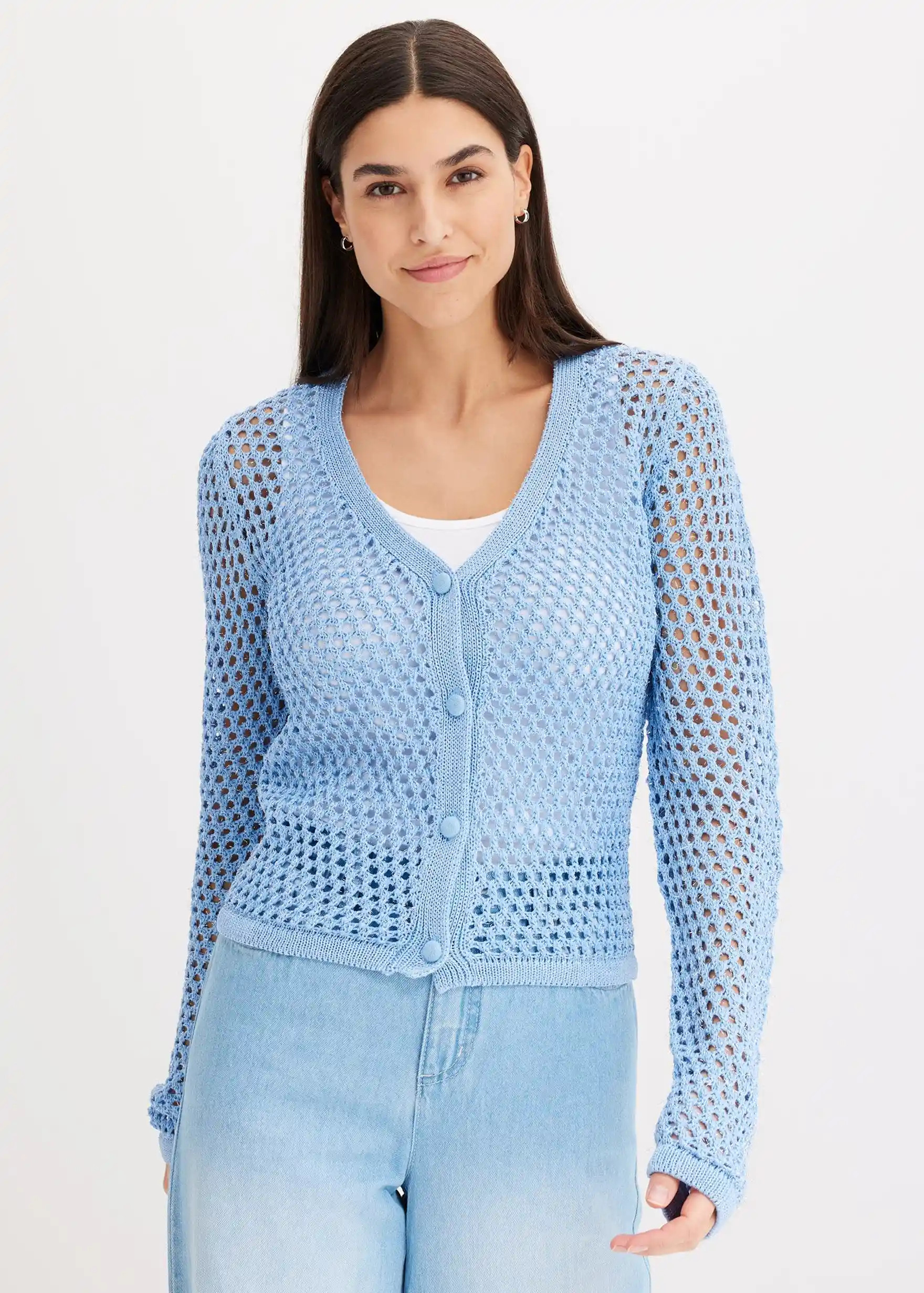 Ajour-Strickjacke | Bonprix DE