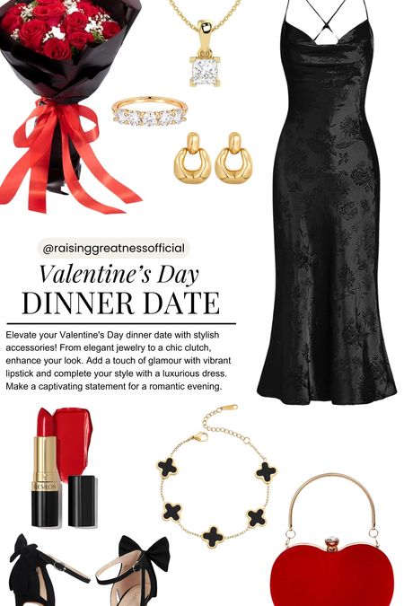 Elevate your Valentine's Day dinner date with stylish accessories! From elegant jewelry to a chic clutch, enhance your look. Add a touch of glamour with vibrant lipstick and complete your style with a luxurious dress. Make a captivating statement for a romantic evening.❤ #ValentinesDay #ValentinesDateOutfit #DinnerDateOutfit

#LTKMostLoved #LTKstyletip #LTKSeasonal