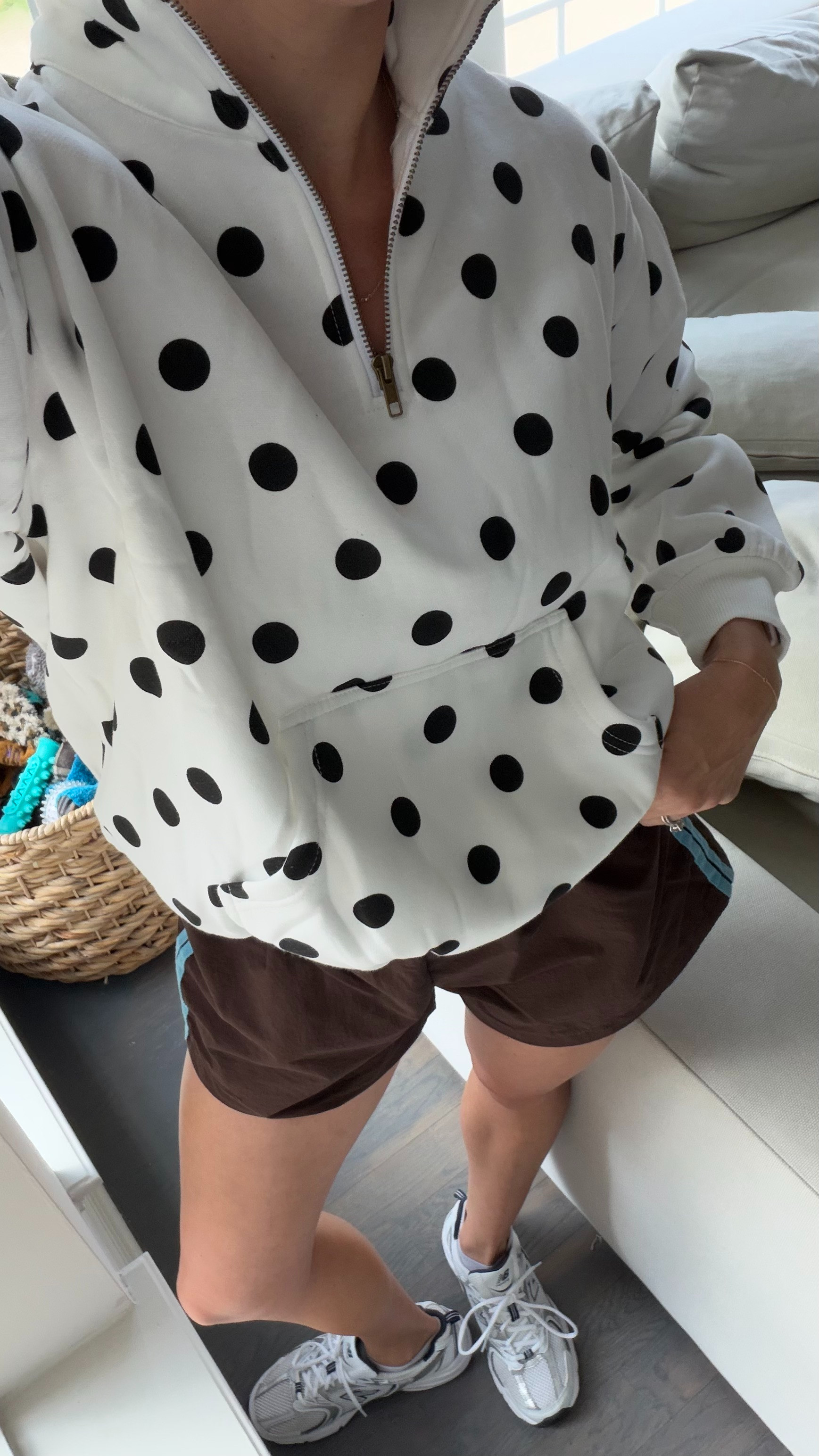 Cutest pull over for fall!! I’m wearing a S. Probably could have done M. S in track shorts! 

 #LTKootd #LTKmomlife