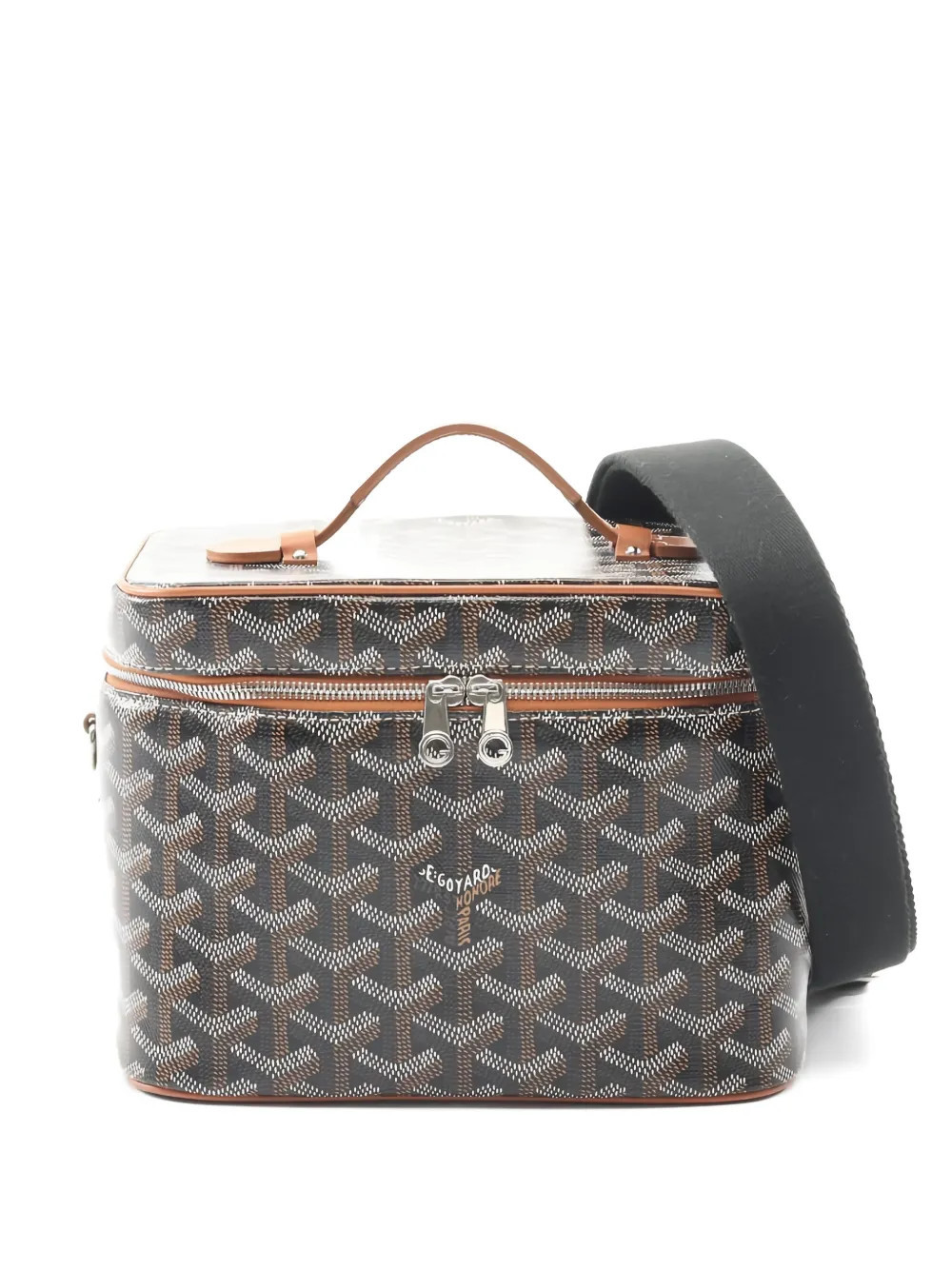 Goyard Pre-Owned 2010s Muse Goyardine vanity tote bag - Brown | Farfetch Global