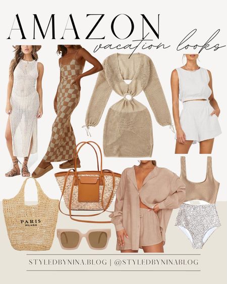 Amazon beach vacation outfits - amazon neutral fashion - revolve dupes - amazon beach bags - woven bag - amazon two piece sets - matching sets - amazon finds - spring break outfits - amazon must haves - spring outfit - Florida seaside Destin Miami Bahamas Europe Austin Bali Costa Rica - swimsuit coverups - beach coverup - amazon festival outfits - Coachella outfits - Palm Springs pool party - honeymoon outfits 
#sweepstakes 



#LTKFestival #LTKtravel #LTKswim