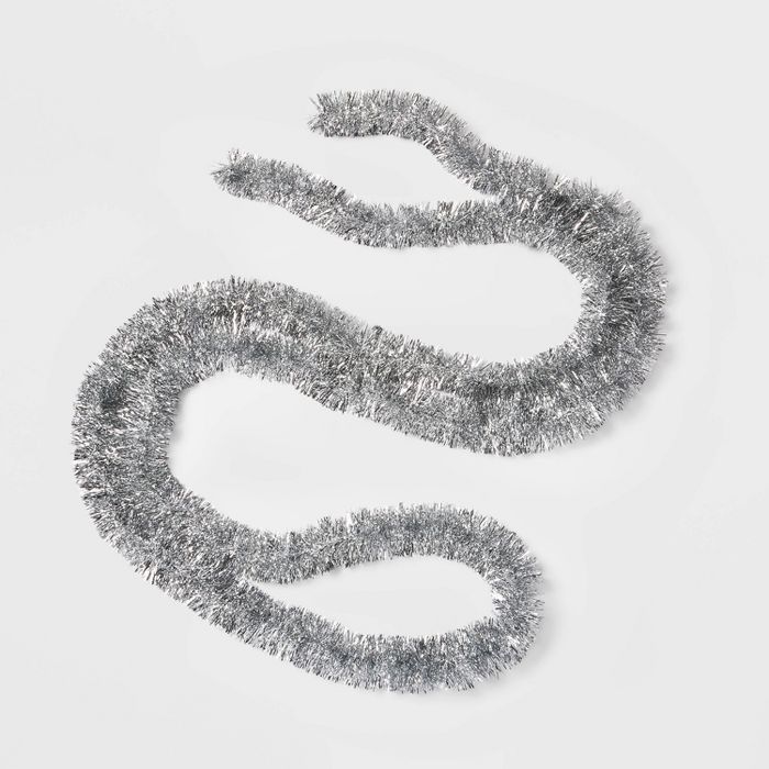 15ft Soft &#38; Silky Christmas Garland Silver - Wondershop&#8482; | Target