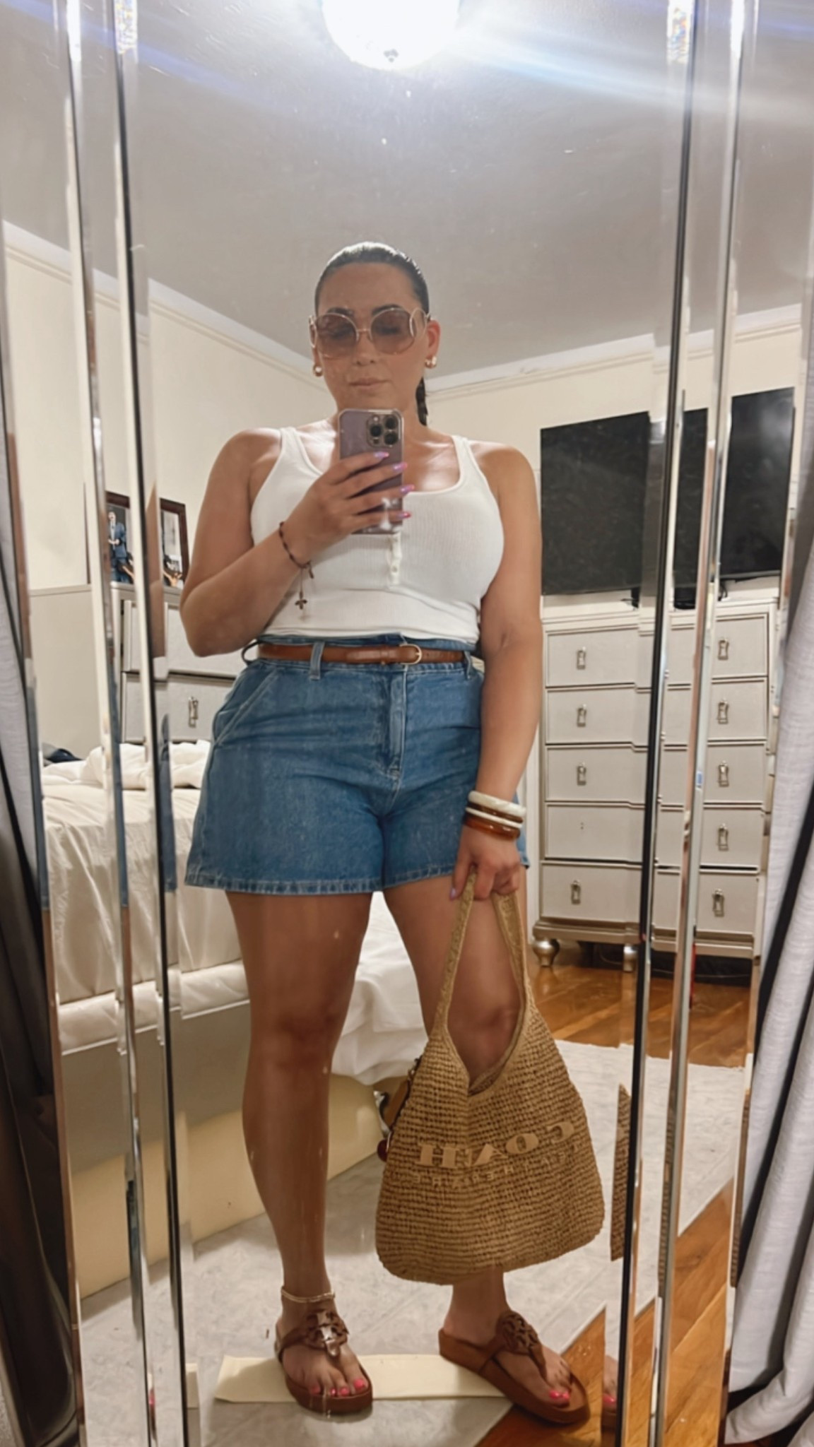 Straw coach bag is back in stock 

#LTKootd #LTKSeasonal