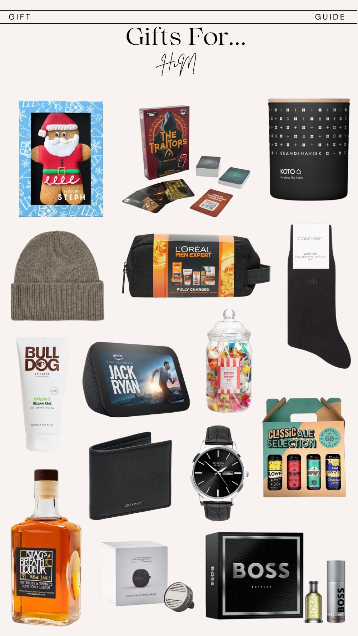 My edit of gift ideas for him 

#LTKuk #LTKmens #LTKgiftguide