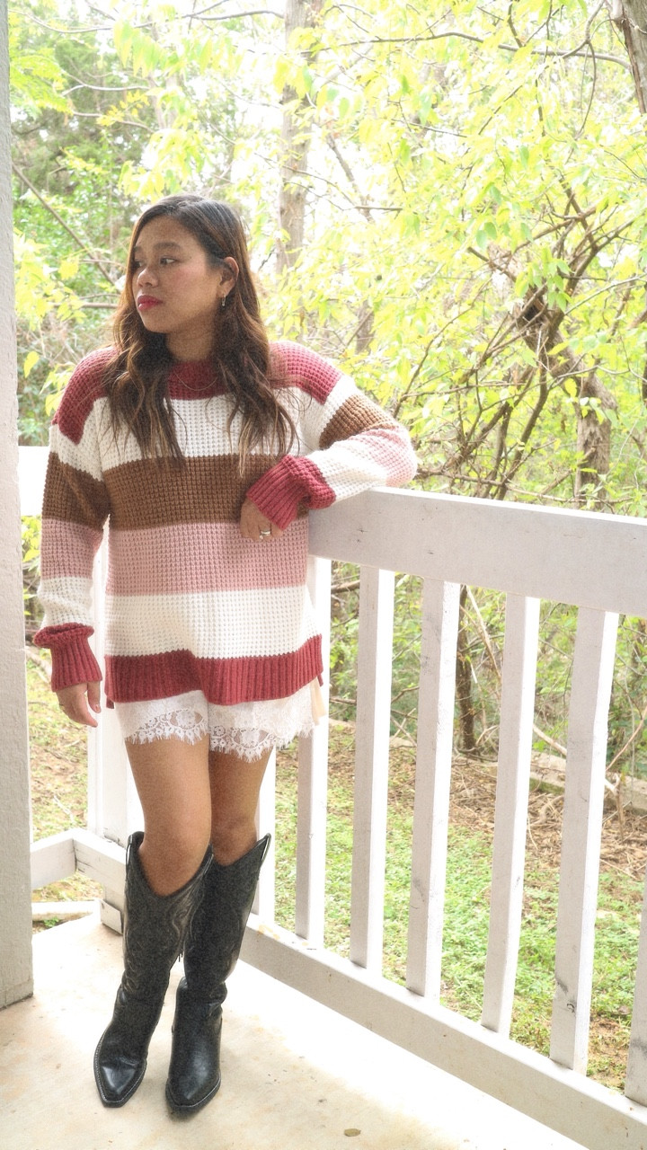 Styling the viral lace short ☺️

My oversized sweater from Kohls *linking similar
Boots from Target
Shoulder bag from Shein
Lace short from Amazon

#LTKSaleAlert #LTKPetite