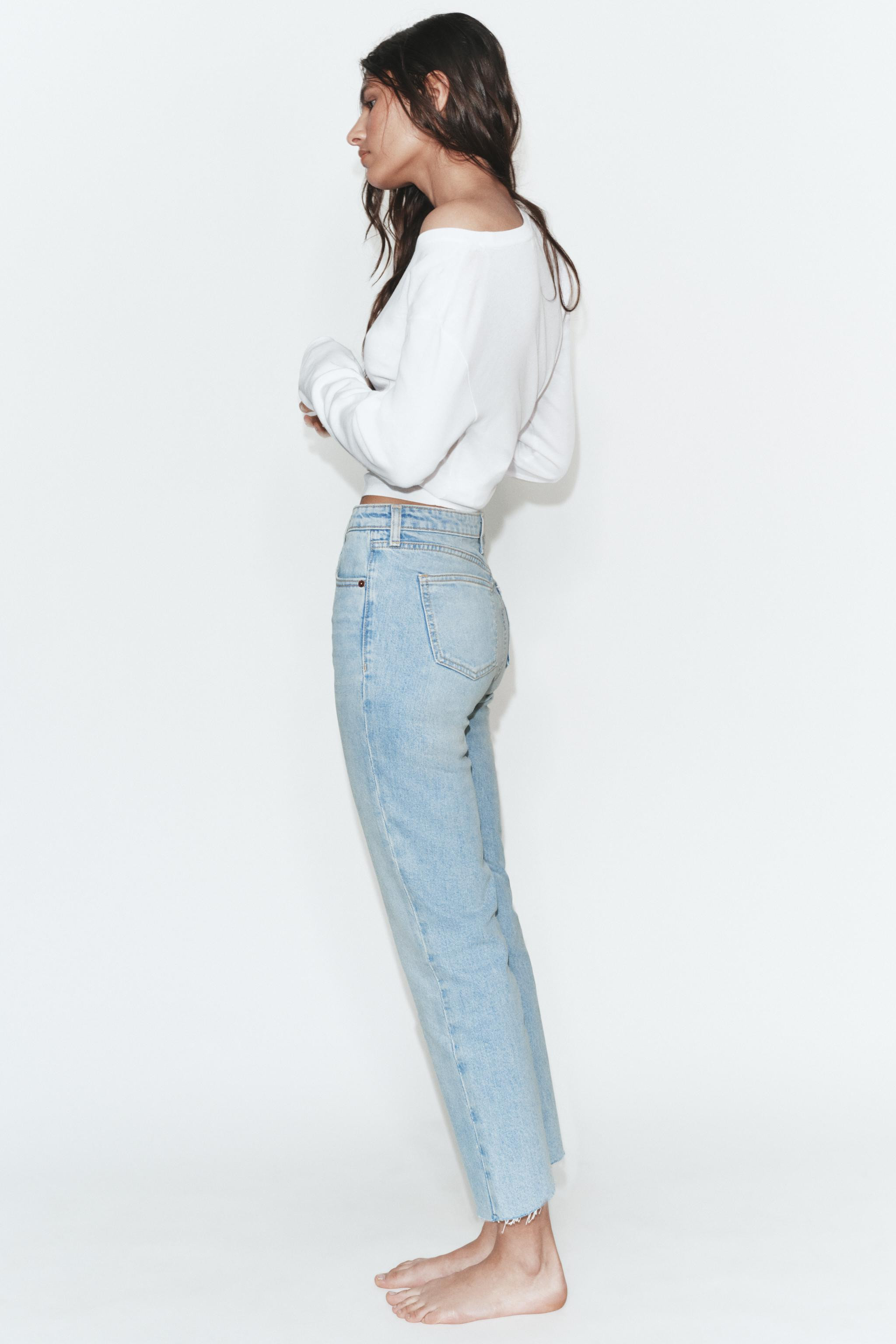 TRF HIGH-WAIST CROPPED FLARE JEANS | Zara US