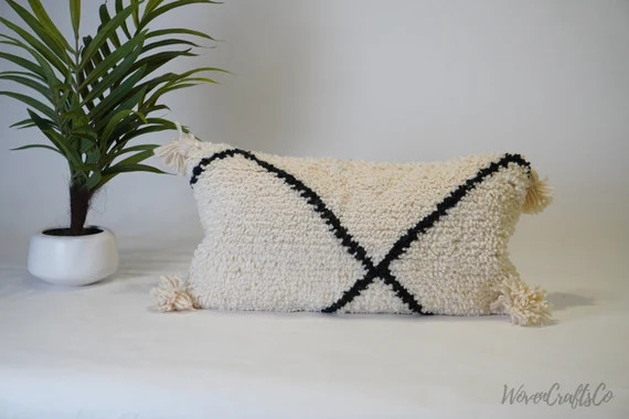 Fascinating Bohemian Pillow Kilim Pillow Boujaad Pillow - Etsy | Etsy (US)