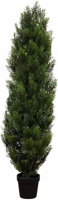 Nearly Natural 4ft Faux Cedar Tree with Nursery Planter - UV Resistant Artificial Pine with 1,000... | Amazon (US)
