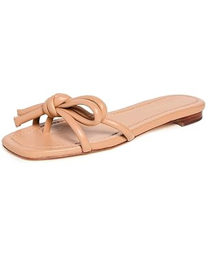 Loeffler Randall Women's Hadley Leather Bow Flat Sandals | Amazon (US)