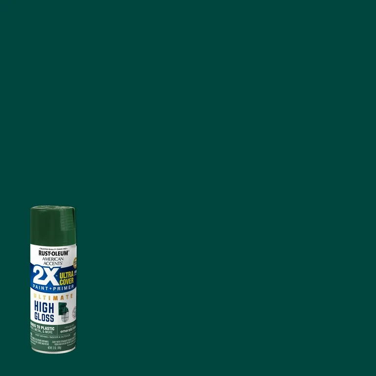Emerald Isle, Rust-Oleum American Accents 2X Ultra Cover Hi-Gloss Spray Paint- 12 oz | Walmart (US)