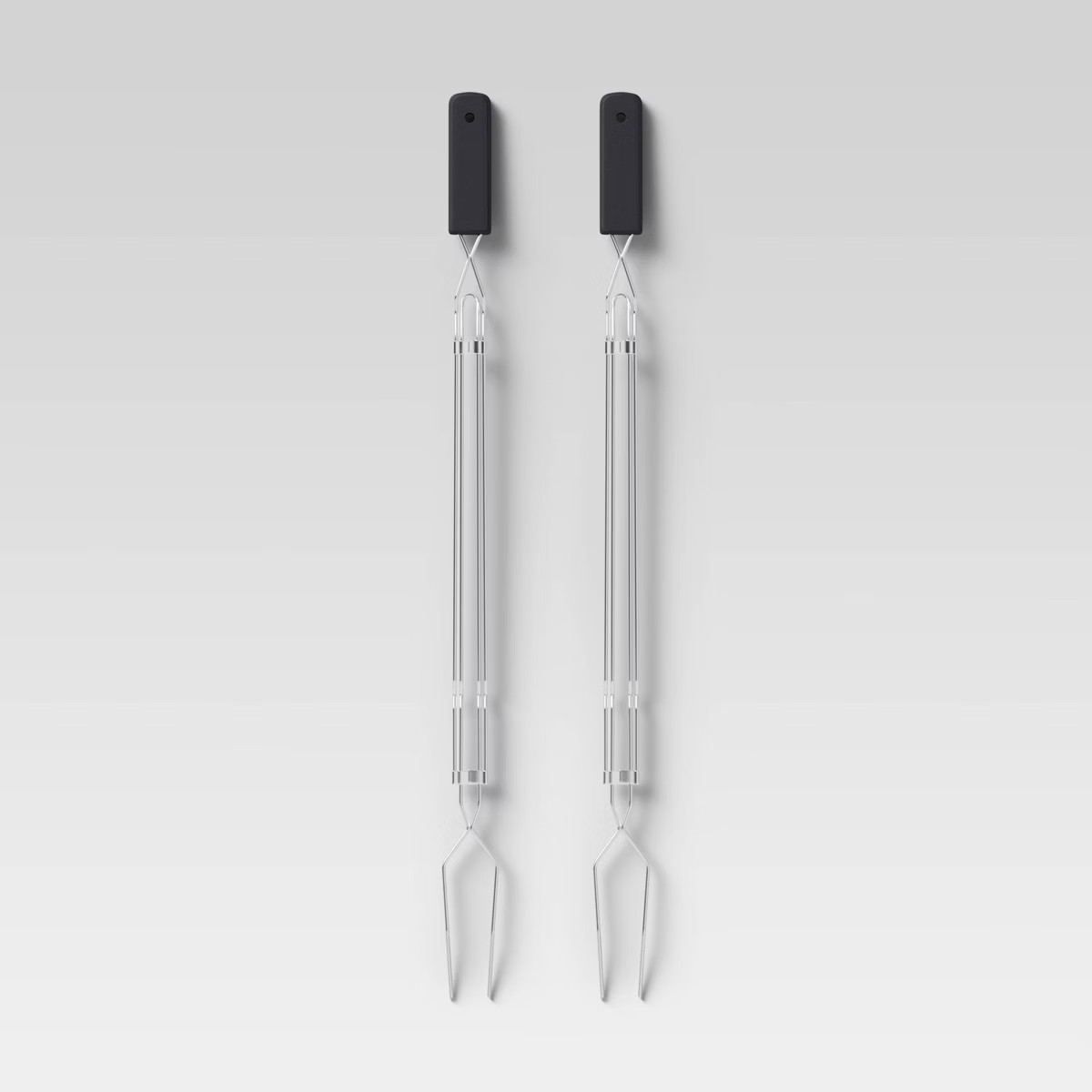 2pk Stainless Steel Extension Forks Black - Room Essentials™: Polypropylene Handle, Roasting an... | Target