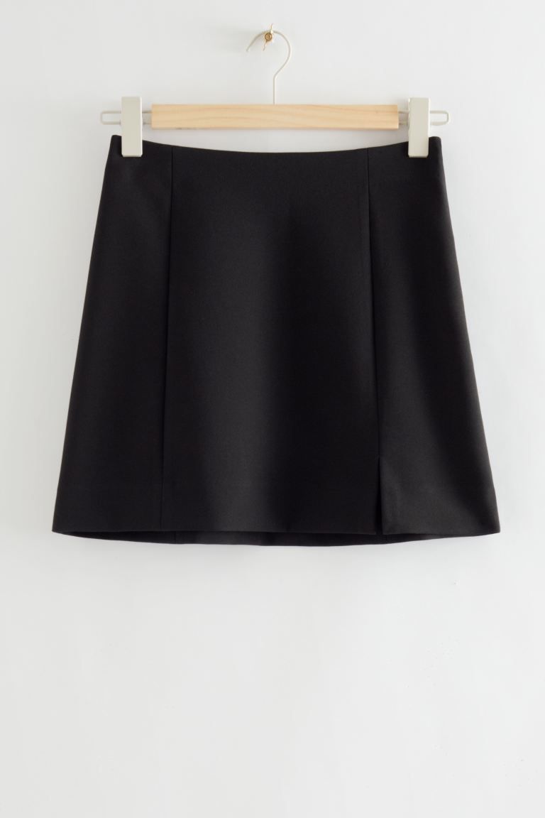 A-Line Mini Skirt - Black - Ladies | H&M GB | H&M (UK, MY, IN, SG, PH, TW, HK)
