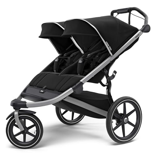 Thule Urban Glide 2 Jogging Stroller, Black/Silver Frame, Double | Amazon (US)
