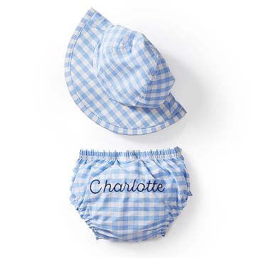 Gingham Baby Hat and Bloomer Set | Mark and Graham