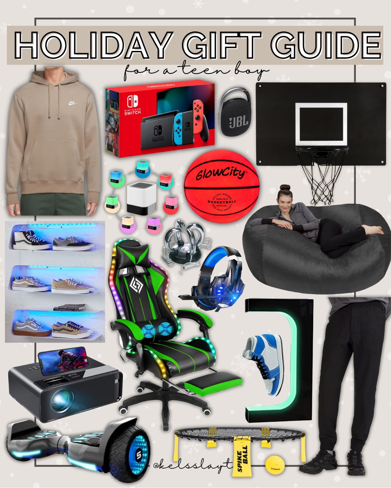Gift guide teen boys, teenager gift, Christmas gift for teen boy, Nintendo switch, sneaker display, gaming chair, projector 

#LTKHoliday #LTKCyberweek #LTKmens