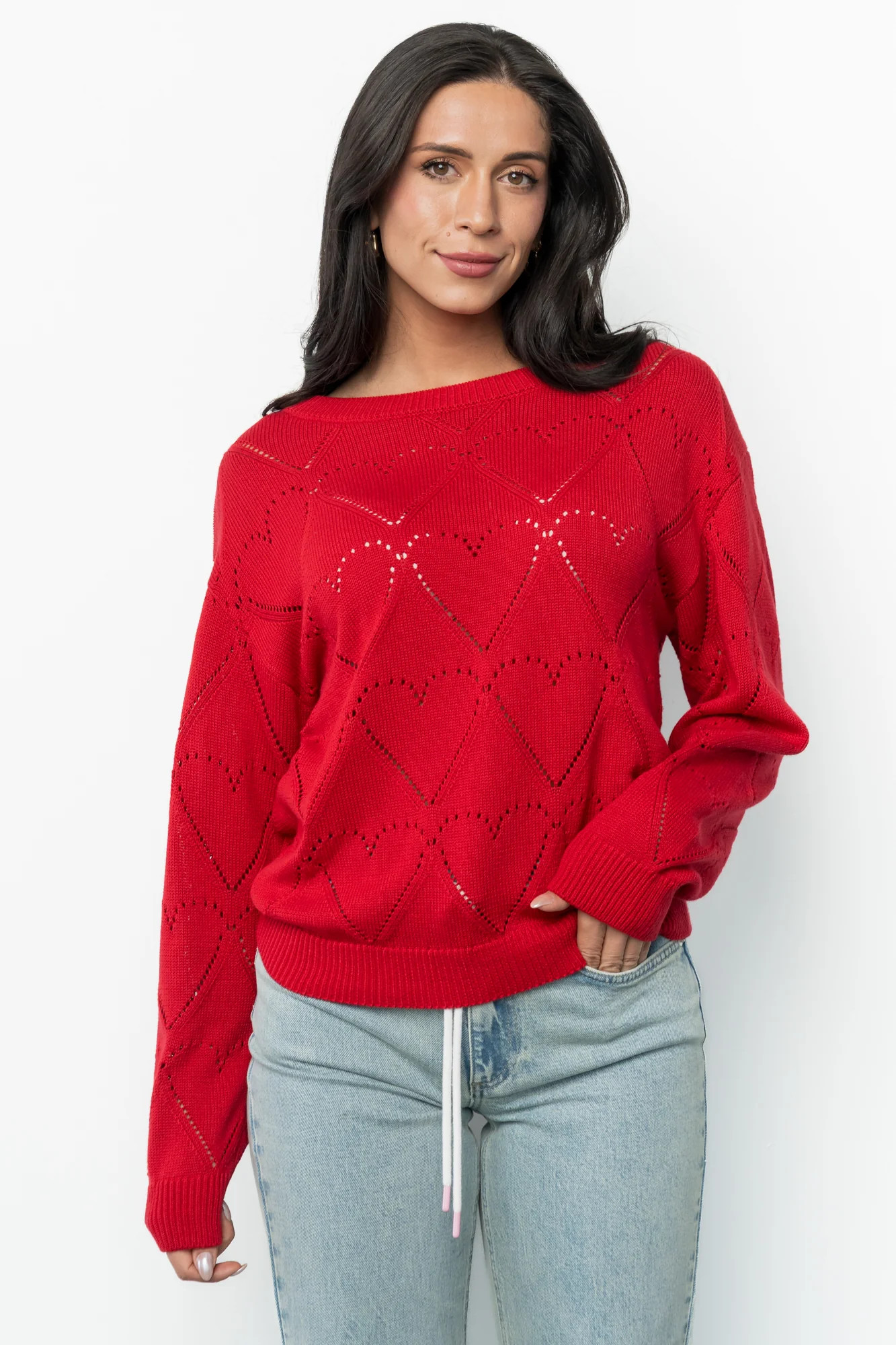 Heartfelt Sweater Top | Red | Baltic Born