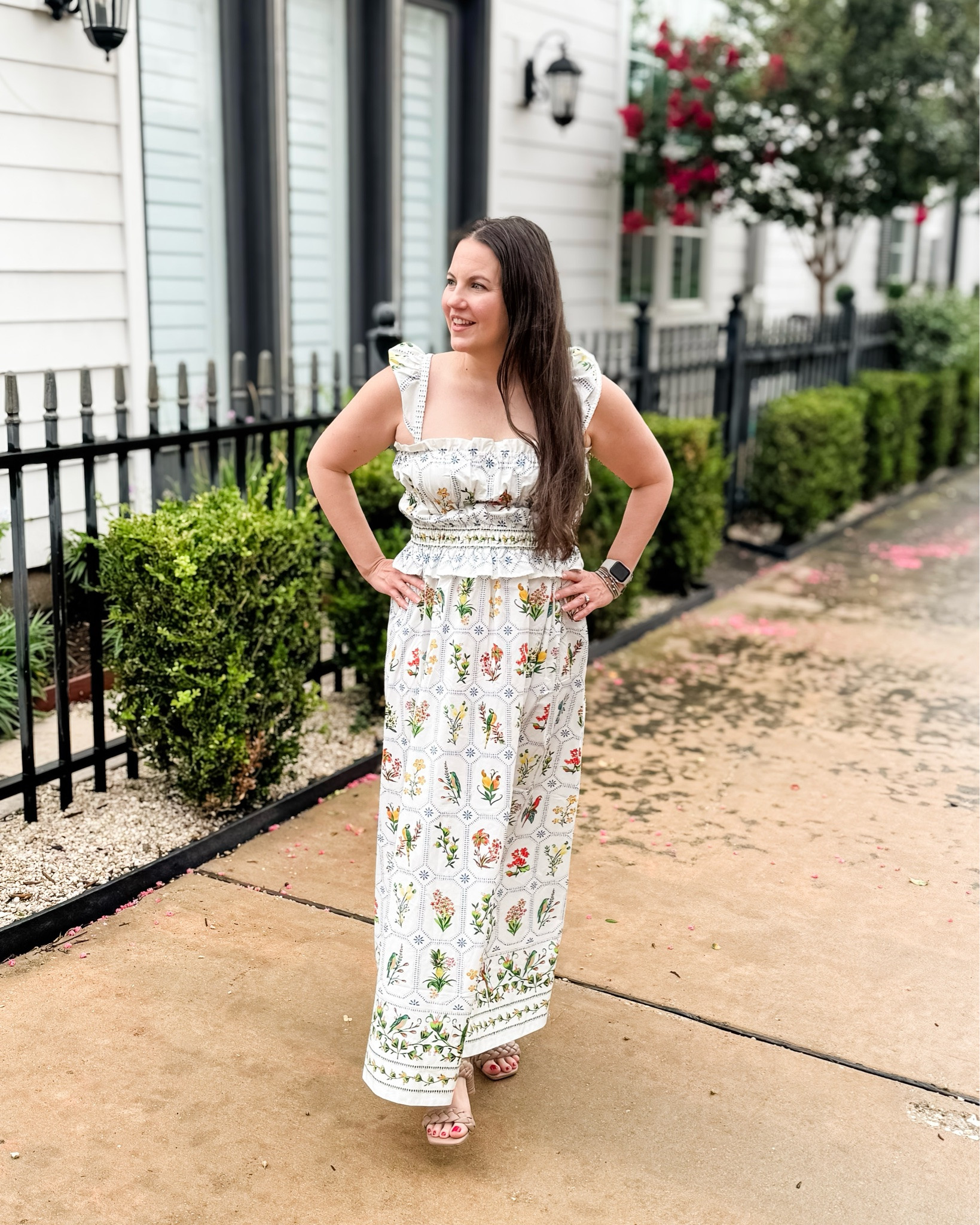 This dress is giving romantic summer style. The prettiest floral print, feminine ruffle details, and an easy maxi silhouette make it perfect for everything from brunch and vacations to baby showers and summer events. Such a beautiful option if you’re looking for a dress that feels elevated but still effortless!

summer dresses, floral maxi dress, vacation outfits, feminine style, summer outfit, wedding guest dress, brunch outfit, vacation dress, classic chic style, mom style

#LTKSeasonal #LTKOver40 #LTKPetite