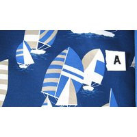 Navy Sailboat Pillow Cover Coastal Blue Outdoor Accent | Etsy (US)